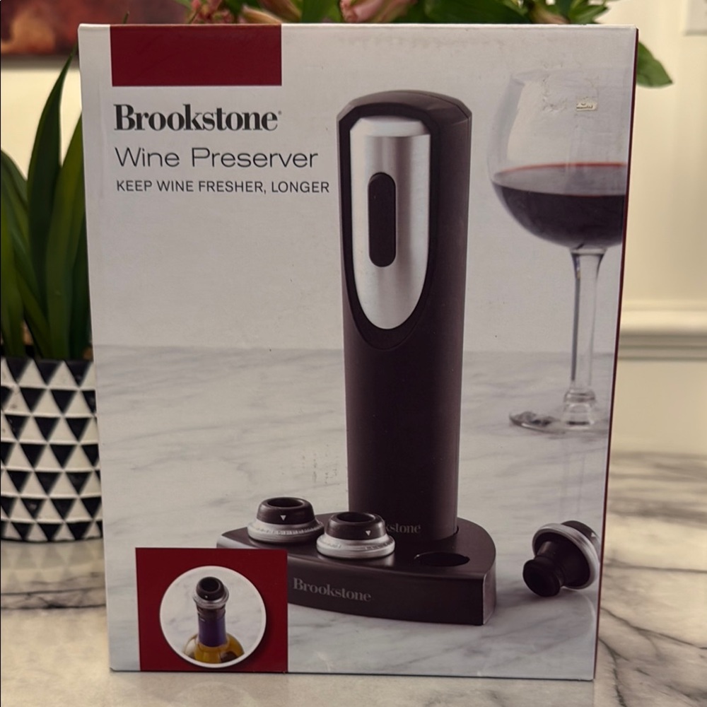 Brookstone Black and Silver Wine Preserver